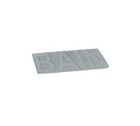 tapis de bain microfibre relief "bain" 45*75cm vitamine gris clair