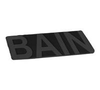 douceur d'intérieur, Tapis de Bain (45 x 75 cm) Bain Noir, Microfibre Relief