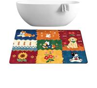 Tapis de bain mignon 60 x 40 cm Paillasson pour Cuisine Antidérapant | Tapis de sol pour salle de bain Pour bureau à domicile dortoir appartement salon chambre étude cuisine entrée
