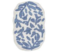 Tapis de Bain Moderne en Coton 60 x 90 cm Forme Irrégulière Salle de Bain Bleu D