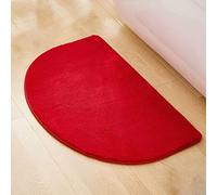 Tapis de bain moelleux antidérapant en demi-lune, doux, absorbant, lavable en machine, 50 x 80 cm, confortable et sécurité pour décoration d'intérieur
