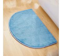 Tapis de bain moelleux demi-cercle, antidérapant, doux, absorbant, demi lune, lavable en machine, 40 x 60 cm, confortable et décoration élégante