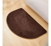 Tapis de bain moelleux demi-cercle antidérapant et absorbant - Demi-lune - Lavable en machine - Pour salle de bain, confort et sécurité - Décoration d'intérieur douce et confortable - 40 x 60 cm