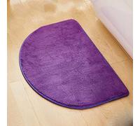 Tapis de bain moelleux et antidérapant demi-cercle doux et absorbant - Tapis de sol en demi-lune lavable en machine - 40 x 60 cm pour plus de confort et de sécurité