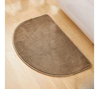 Tapis de bain moelleux et antidérapant en forme de demi-lune, doux, absorbant et lavable en machine pour une décoration élégante et confortable de salle de bain (50 x 80 cm)