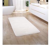 Tapis de bain moelleux - Paco Home - 50x80 cm - Crème - Mousse à mémoire de forme - Lavable à 30°C - Polyester