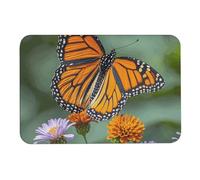 Tapis de bain Monarch Butterflies Diatom Mud Absorbe l'humidité et la saleté, paillasson avec dos en caoutchouc antidérapant, tapis de sol adapté sous la porte, pour salle de bain, baignoire, douche