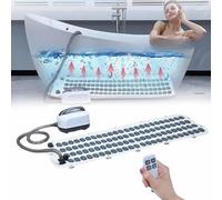 Tapis De Bain Moussant De Spa Portable Bain Bouillonnant Complet avec Télécommande Et Oreiller Pompe à Air électrique Paramètres De Bulles Réglables Baignoire Antidérapante Machine à Bulles