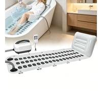 Tapis de Bain moussant Portable pour Baignoire avec Pompe à air électrique, Coussin de Massage pour Bain Spa avec ventouses pour la Relaxation Musculaire, transformez Votre Bain Foundation 48.8 inch
