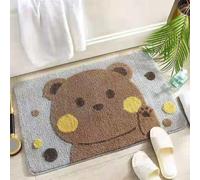 Tapis de bain multi-usage Shaggy de luxe très absorbant et antidérapant Tapis de douche mignon pour la baignoire, la douche et la salle de bainOurs à bulles