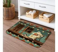 Tapis de bain musical fantôme d'Halloween, citrouille effrayante, design vintage, antidérapant, flanelle d'automne, décoration de salle de bain, 50,8 x 81,3 cm