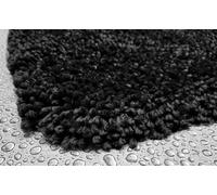 Spirella - Tapis de Bain Microfibre Highland - Antidérapant, Séchage Rapide et Lavable - 100% Polyester Doux et Durable - Noir - 55 x 65 cm