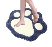 Tapis de bain patte de chat | Tapis en fibre douce lavable pour chambre | antidérapant absorbant l'eau de patte de chien pour chambre à coucher lavable doux pour la peau séchage