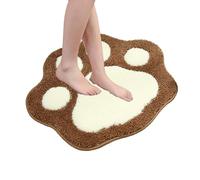 Tapis de bain patte de chien - Tapis de bain en fibre de peluche avec empreinte de chat, tapis de patte de chien antidérapant à séchage rapide confortable de cuisine agréable pour la peau absorbant d