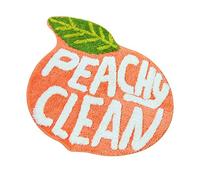 Tapis de bain Peach Clean - Tapis décoratif de salle de bain - Tissu corail doux et absorbant - Pour chambre à coucher - Pour chambre d'enfant - Antidérapant et lavable