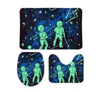 Tapis de Bain Phosphorescent pour Salle de Bain, Tapis de Douche Super Absorbant, Tapis de Sol antidérapant, Tapis de Bain à séchage Rapide pour Chambre à Coucher, évier de Cuisine, Bord de Baignoire
