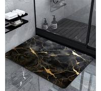 Tapis de Bain Pierre Tapis Salle de Bain Absorbant Tapis Bain de Douche Diatomite Salle de Bain, 60x90cm Petit Tapis Taille, Tapis de Baignoire AntidéRapant, Tapis Lavable en Machine, Stone