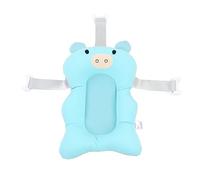 Tapis de Bain pour bébé, Coussin de Soutien pour le Bain de bébé Oreiller de Bain Doux et Sûr pour la Douche de bébé (Bleu clair)