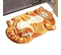Tapis de bain pour chat Tapis De Cuisine Absorbant En Faux Cachemire | Paillasson En Forme Animale Habitants locataires bureau dortoir appartement salon chambre bureau cuisine buanderie D