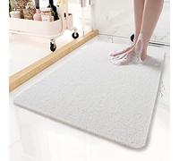 Tapis de bain pour douche intérieure, 60 x 90 cm, tapis de douche en luffa antidérapant, anti-moisissure, antibactérien, en PVC souple pour salle de bain