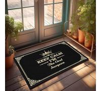 Tapis de bain pour entrée extérieure - Lavable - Doux au toucher et sensation de chaleur - Qualité supérieure - Grand tapis de bienvenue pour porte d'entrée Keep Calm I'm The Oral Surgeon (50 x 80 cm)