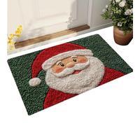 Tapis de bain pour Noël Mignons Paillassons Père Noël Absorbants L'Eau | Carpette antidérapante pour fêtes d'hiver Pour Maison Salon Familial Festif Salle De Bain Chambre Cuisine Entrée Hôtel Dort