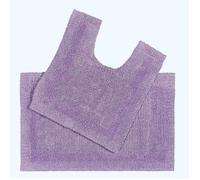Tapis de bain pur Coton haut de gamme 2 pièces Lilas