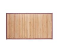 Relaxdays Tapis en Bambou Résistant Humidité Anti-glisse Bord textile Sortie de Bain Douche SDB, diff. Tailles, Nature