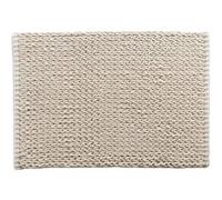 Douceur d'Intérieur – Tapis de bain Isalis – Polycoton Jacquard 50 x 80 cm – Blanc