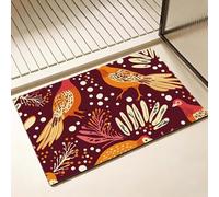 Tapis de Bain Résumé Séchage Rapide 60 x 90 cm, Tapis de Douche Antidérapant, Absorbant l'eau, Anti Odeur, Facile à Nettoyer, pour Douche, Salle de Bain, Paillasson, Chambre et Salon, oiseau D-7388