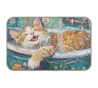 Tapis de bain rétro pour chat norvégien safari, tapis de bain d'été pour chats, auto-refroidissant, 96,5 x 58,4 cm, tapis de refroidissement pour chien, confortable, essentiels de sommeil manta