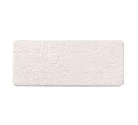 Douceur d'Intérieur Tapis de bain Ricochet Microfibre unie relief 50 x 120 cm Blanc