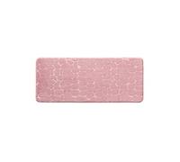 Douceur d'Intérieur Tapis de bain Ricochet Microfibre unie relief 50 x 120 cm Rose poudré