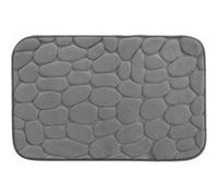 Douceur d'Intérieur Tapis de bain Ricochet 50 x 80 cm Microfibre unie relief Anthracite
