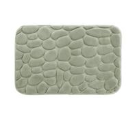 Douceur d'Intérieur – Tapis de bain Ricochet – 50 x 80 cm microfibre unie relief – Sauge