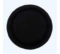 HOMESCAPES Tapis de Salle de Bain Rond, 1600 g/m², Extra Doux, 100% Coton, réversible, antidérapant, Lavable, Super Absorbant, séchage Rapide, 80 cm Noir