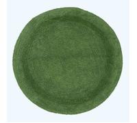 HOMESCAPES Tapis de Salle de Bain Rond, 1600 g/m², Extra Doux, 100% Coton, réversible, antidérapant, Lavable, Super Absorbant, séchage Rapide, 80 cm Vert Bouteille