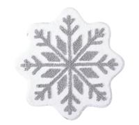 Tapis de bain rond, tapis de Noël - Tapis de flocon de neige imitation cachemire pour salle de bain - doux antidérapant, décoration de noël lavable en Machine pour salon, chambre à coucher, sall