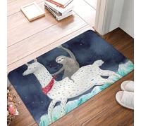 Tapis De Bain S-Loth Llama De Selle Lavable Tapis D'Entrée Antidérapant Paillasson D'Intérieur pour Chambre Cuisine Patio 60X40Cm