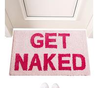 Tapis de bain sans glissement, tapis de salle de bain amusant-moustiche design de texte drôle pour suite d'invités, chambre à coucher en polyester résistant aux oreilles, appartement, hôtel