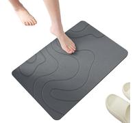 Tapis De Bain Séchage Rapide, Super Tapis Antidérapant Absorbant En Pi Toilet Door Non-slip Mat | Absorbante Séchage Rapide | Pierre Naturelle Salle De Bain | Stone Bath Mat Für Dusche, Badewann