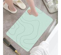 Tapis De Bain Séchage Rapide, Super Tapis Antidérapant Absorbant En Pi Toilet Door Non-slip Mat | Absorbante Séchage Rapide | Pierre Naturelle Salle De Bain | Stone Bath Mat Für Dusche, Badewann