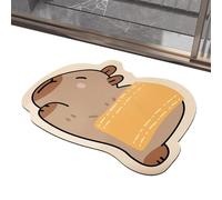 Tapis de Bain Séchage Rapide Tapis de Douche Mignon Capybara Sèchage Rapide | Protection de Sol pour Chambre de Bébé Appartement Toilettes Extérieur Buanderie