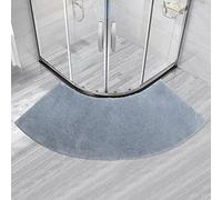 Tapis de bain semi-circulaire pour cabine de douche, tapis de bain antidérapant en forme d'éventail, tapis de douche incurvé pour hôtel