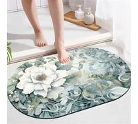 Tapis de Bain Super Absorbant Diatomite Tapis de Douche, Tapis Blanc Tapis Grande Taille Deco Salle de Bain Tapis Microfibre, Tapis en Pierre Salle de Bain DéCorer pour Portes, Salon, 90x150cm A307