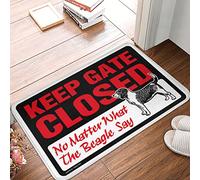 Tapis de bain super absorbant pour garder la porte fermée, peu importe ce que disent le Beagle - Tapis antidérapant en peluche du Sud, adapté pour la décoration d'intérieur et d'extérieur (50 x 80 cm)