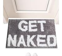 Tapis de bain super absorbant - Tapis de sol de salle de bain amusant, tapis en peluche absorbant | Tapis de bain design de texte drôle, accent de décoration de salle de bain pour suite d'invités
