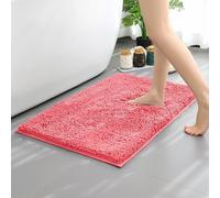 Tapis De Bain,Tapis Chenille À Cheveux Longs,Tapis De Sol De Baignoire De Salle De Bain,Entrée De Salon De Pièce,Coussinet De Pied Absorbant De Salle De Bain - Type Coral Powder-Tpr-400mmx600mm #A