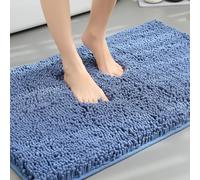 Tapis De Bain,Tapis Chenille À Cheveux Longs,Tapis De Sol De Baignoire De Salle De Bain,Entrée De Salon De Pièce,Coussinet De Pied Absorbant De Salle De Bain - Type Misty Blue-Tpr-400mmx600mm #B