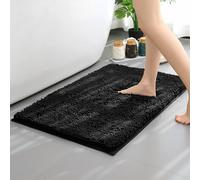 Tapis De Bain,Tapis Chenille À Cheveux Longs,Tapis De Sol De Baignoire De Salle De Bain,Entrée De Salon De Pièce,Coussinet De Pied Absorbant De Salle De Bain - Type Black-Tpr-400mmx600mm